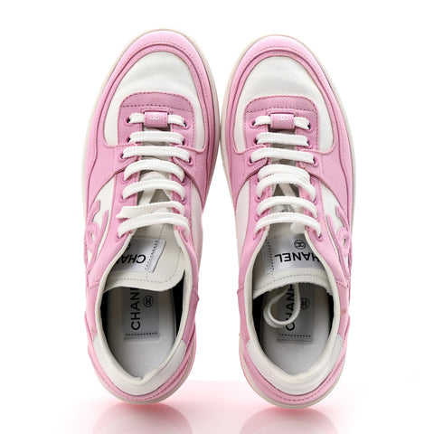 Cotton Sneakers 39 Pink White