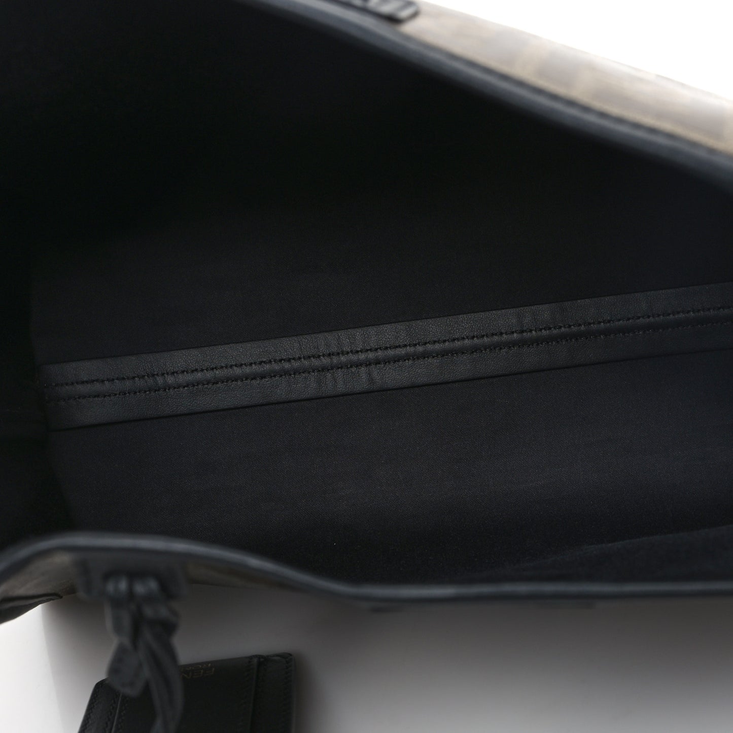Glazed Fabric Vitello Century FF 1974 Stamp Patch Mini Peekaboo Defender Cover Mogano Panna Black