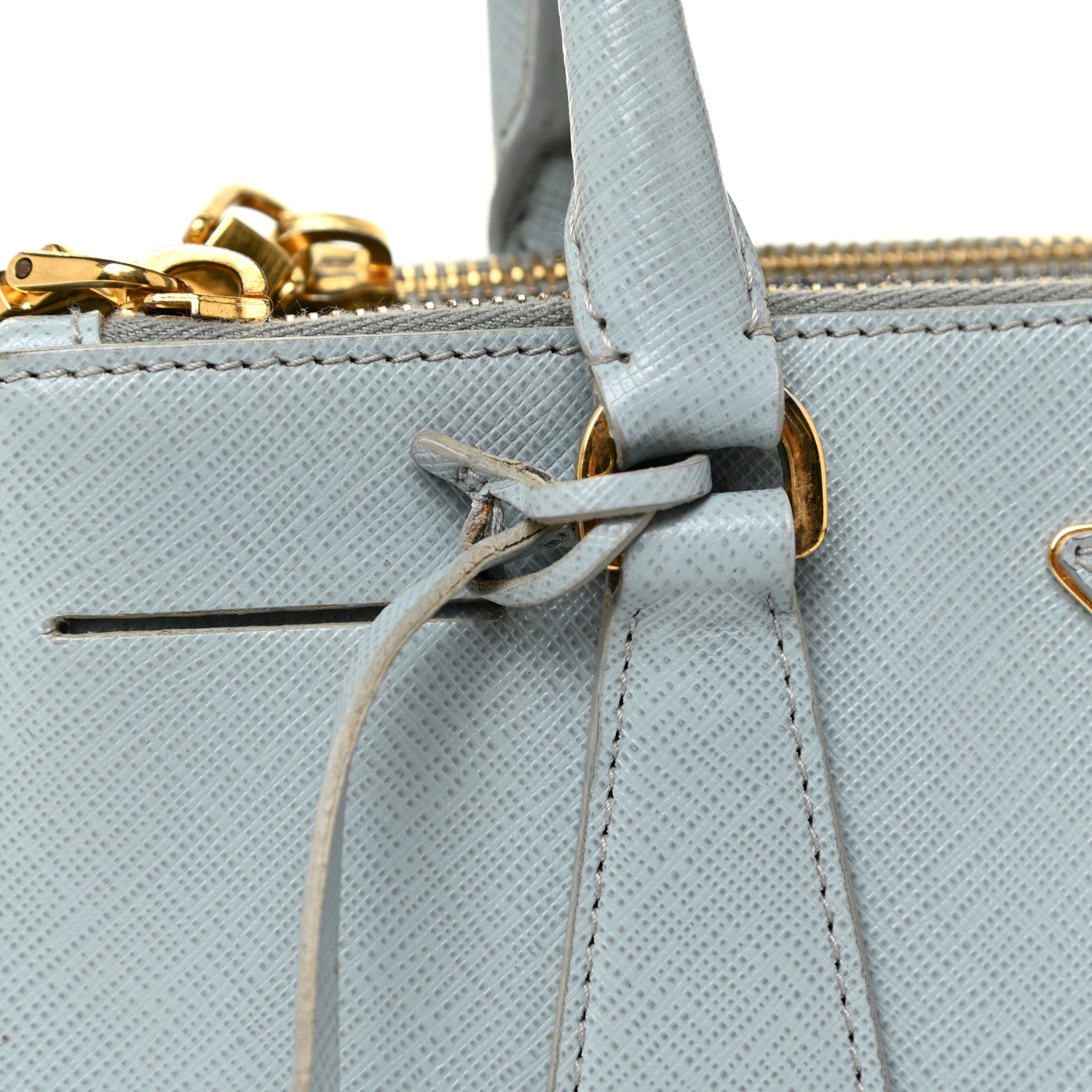 Prada Saffiano Lux Mini Double Zip Tote Lago 13 of 17