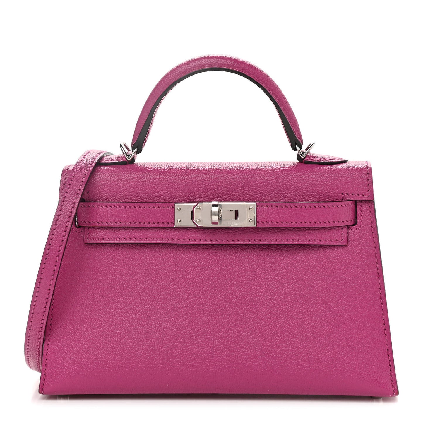 Chevre Mysore Mini Kelly Sellier 20 Rose Pourpre