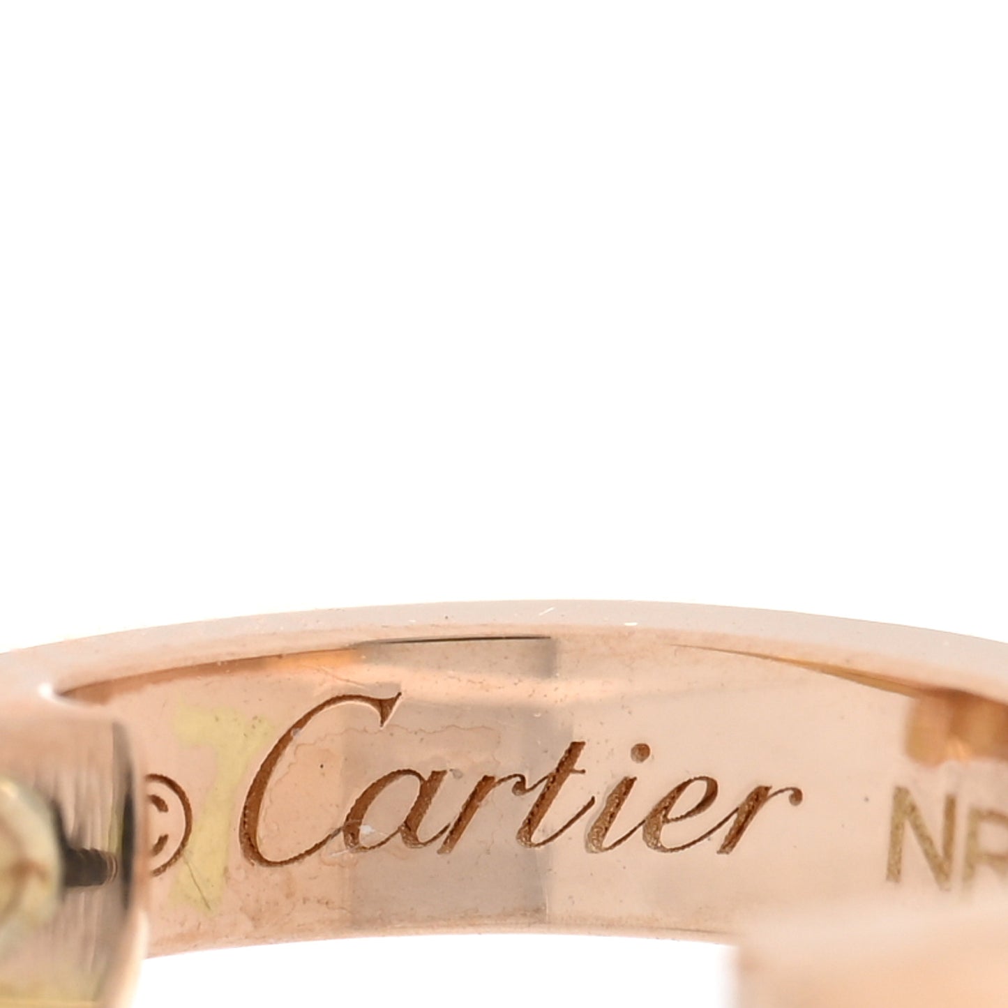 18K Pink Gold Small LOVE Hoop Earrings