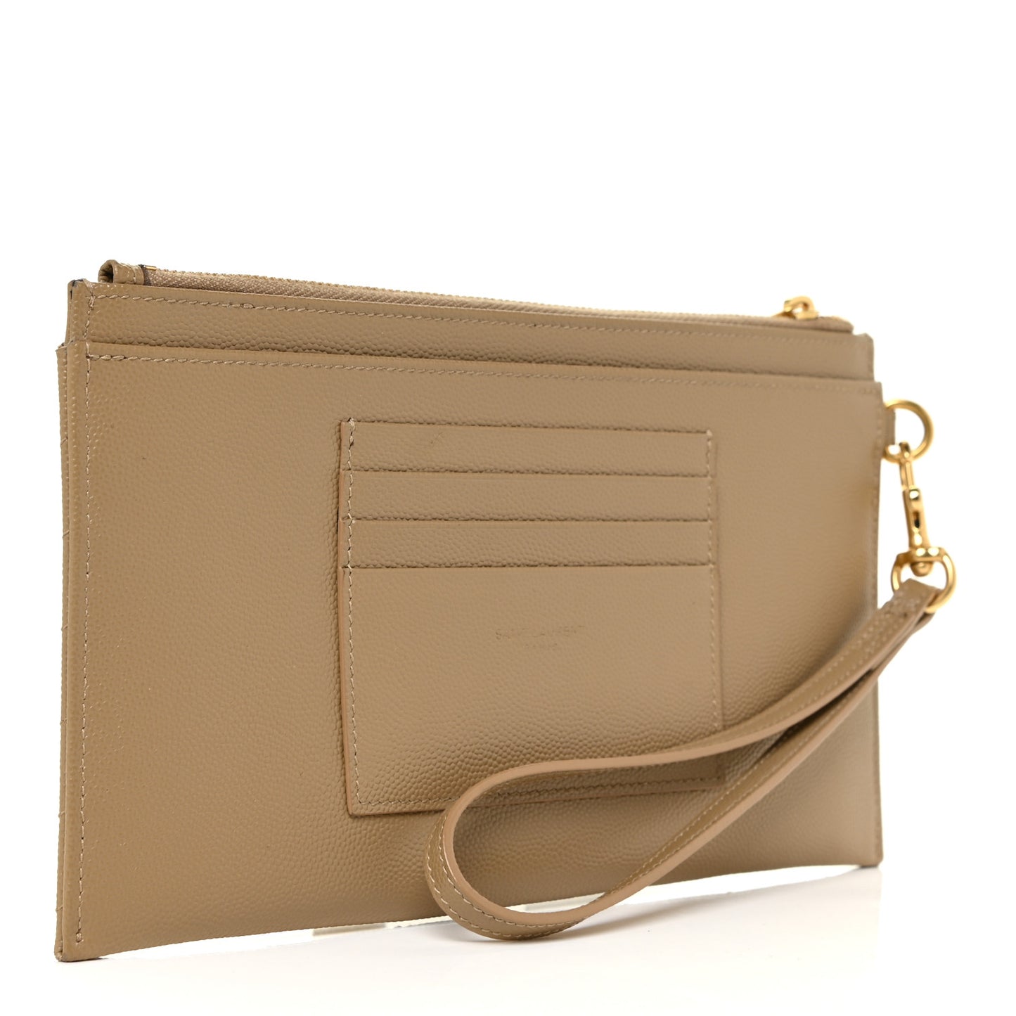 Grain De Poudre Chevron Monogram Large Bill Pouch Cork