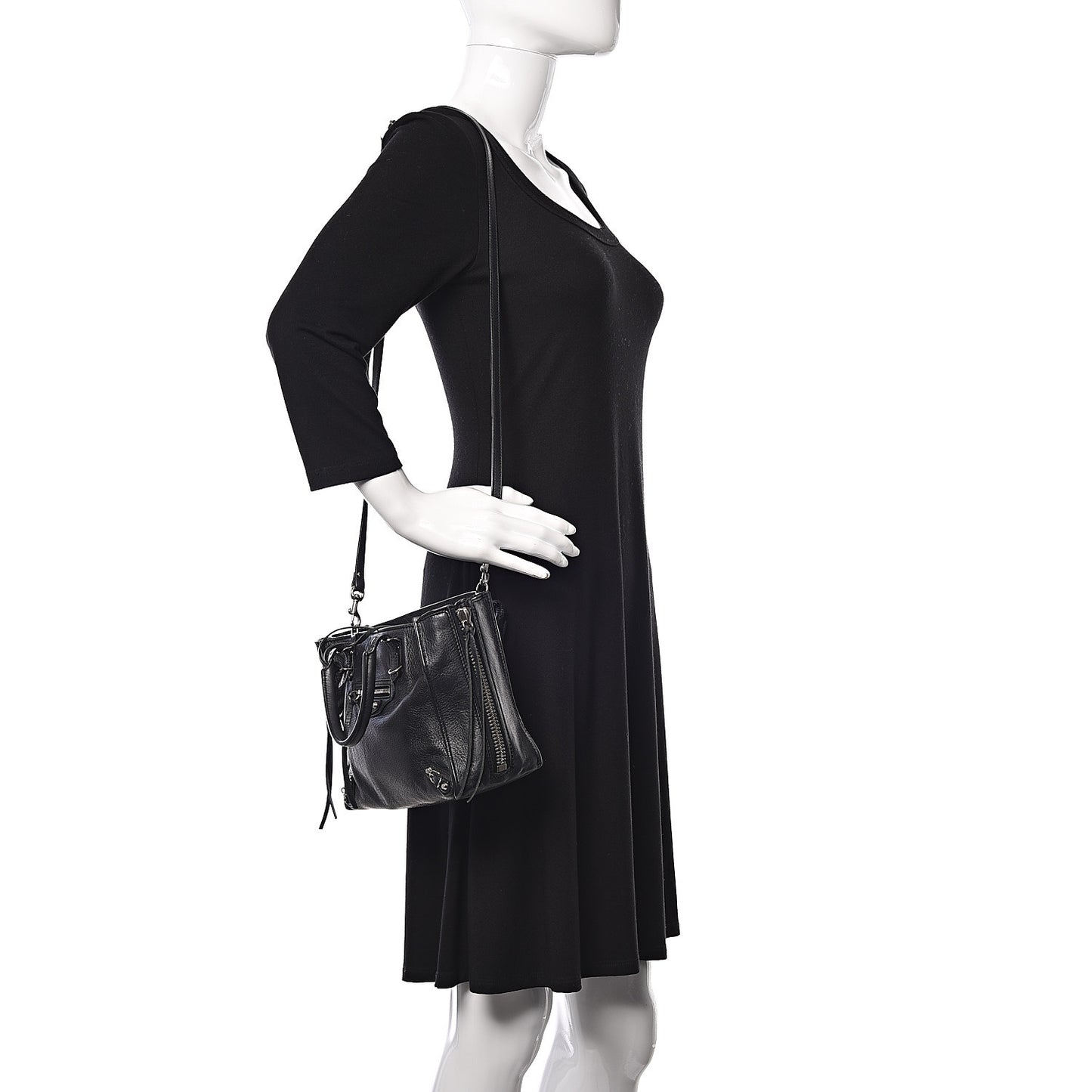 Calfskin Papier Mini A4 Tote Black