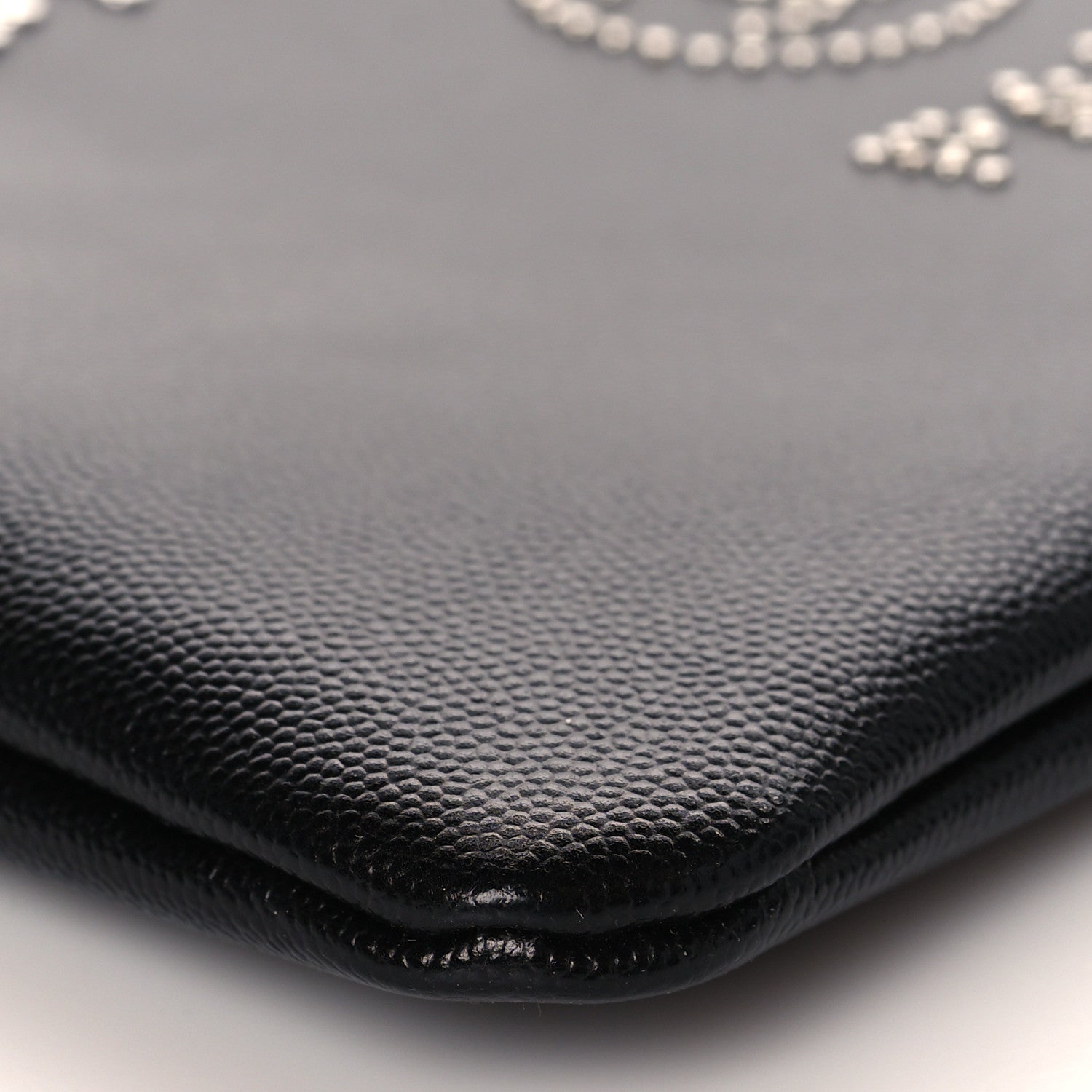 Chanel Caviar Studded Medium Deauville Pouch Black 9 of 11