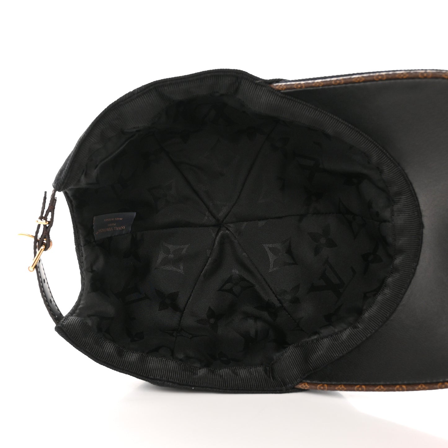 Monogram Cotton Jacquard Embroidered LV Day Cap M Black