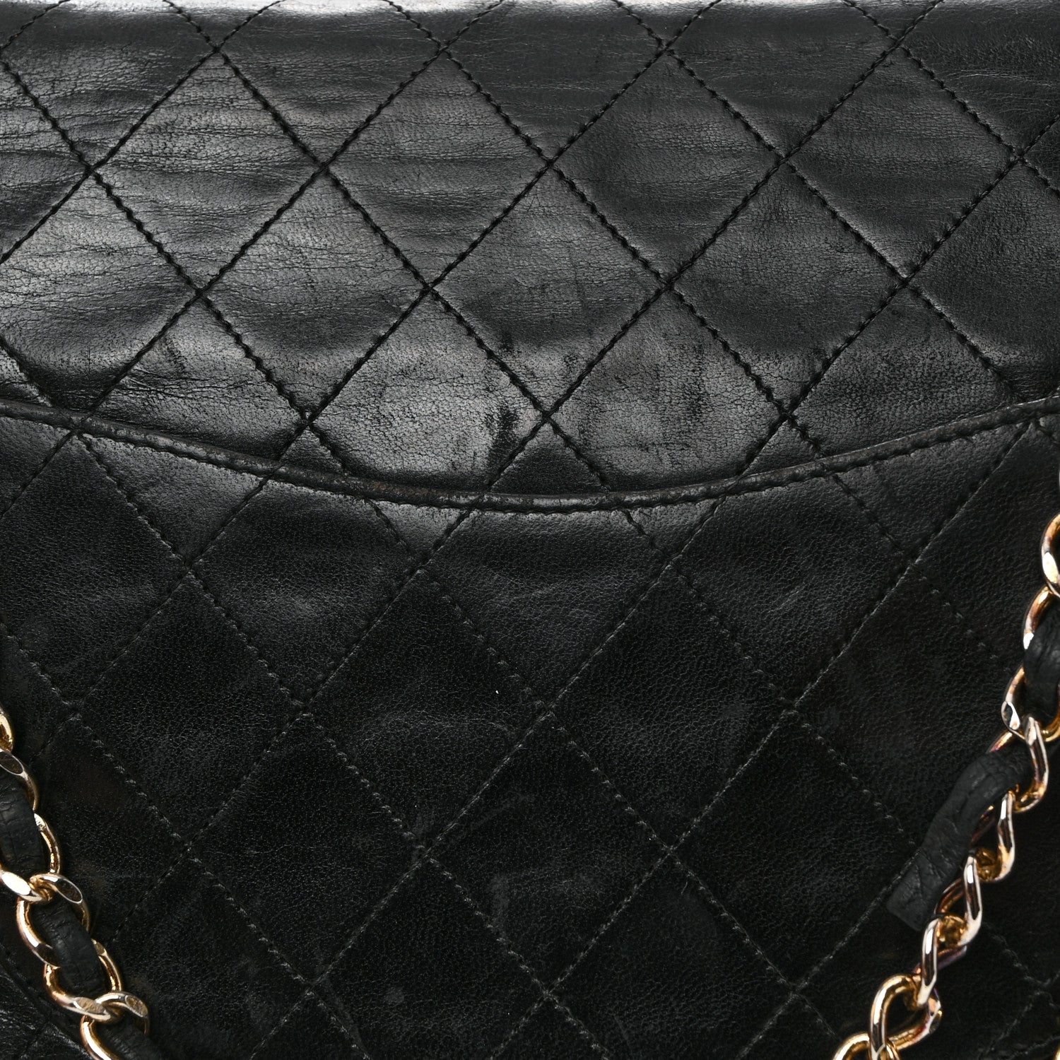 Chanel Lambskin Quilted Medium Double Flap Black 18 of 24