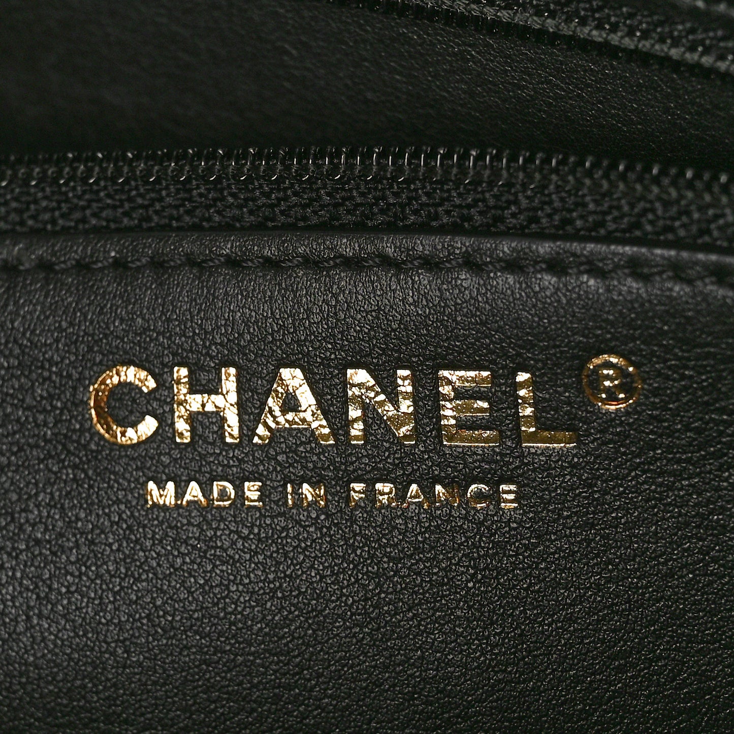 Lambskin Stitched Essential Shopping Tote Black