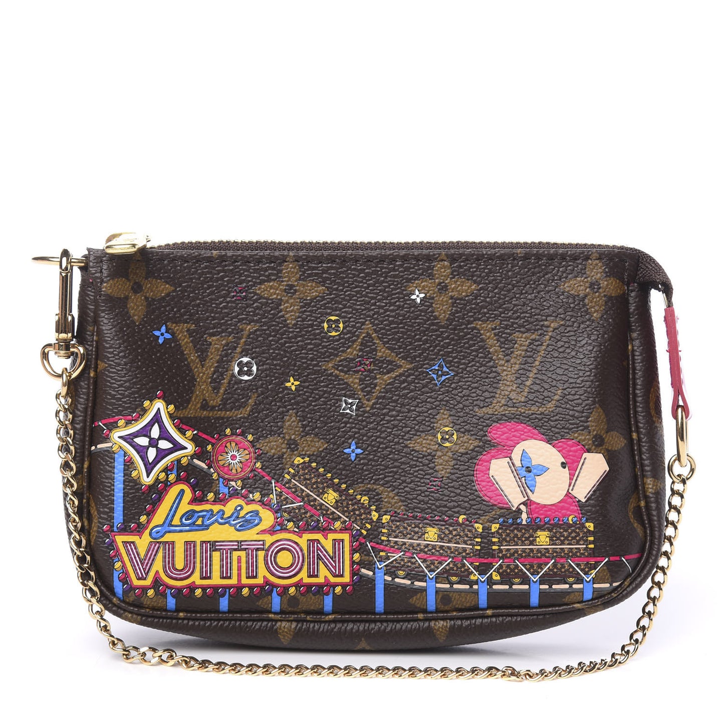 Monogram 2020 Christmas Animation Roller Coaster Mini Pochette Accessories Pivoine