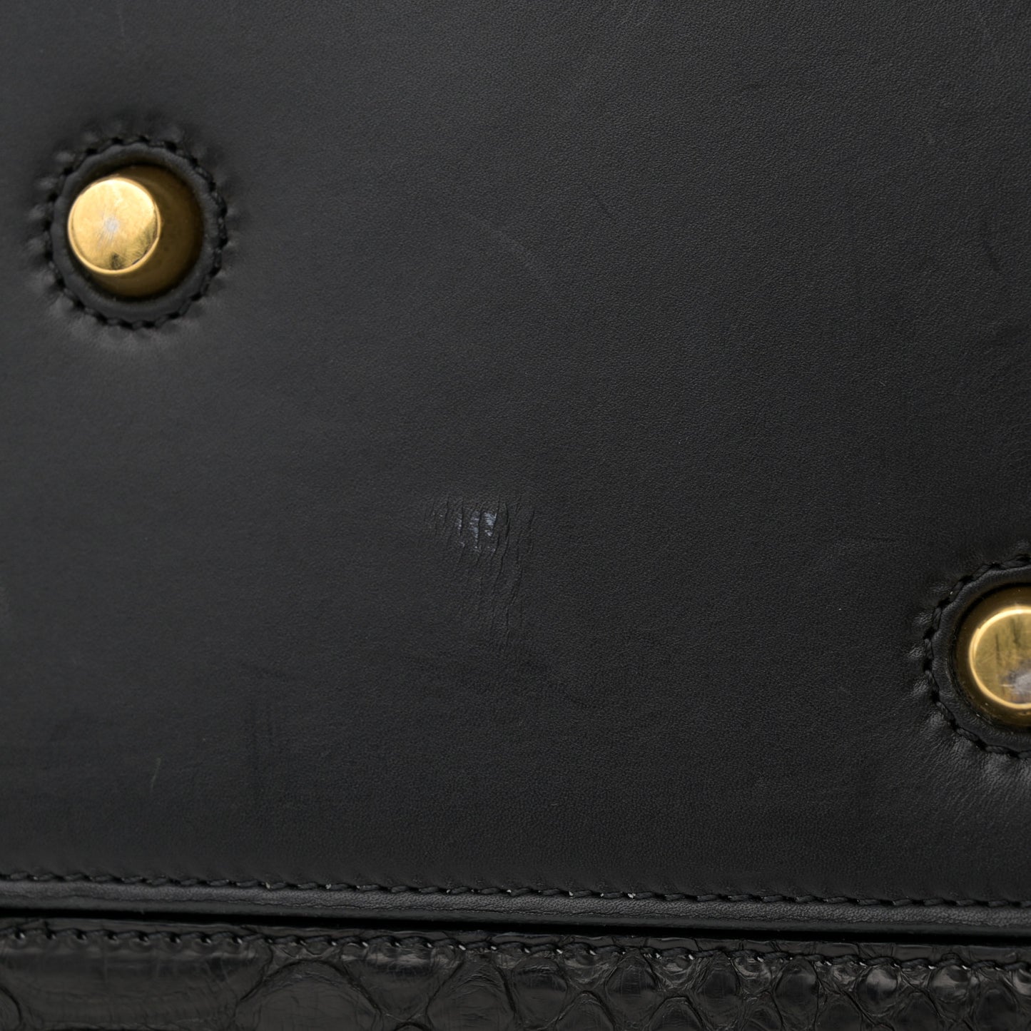 Snakeskin Small Tie Knot Tote Black