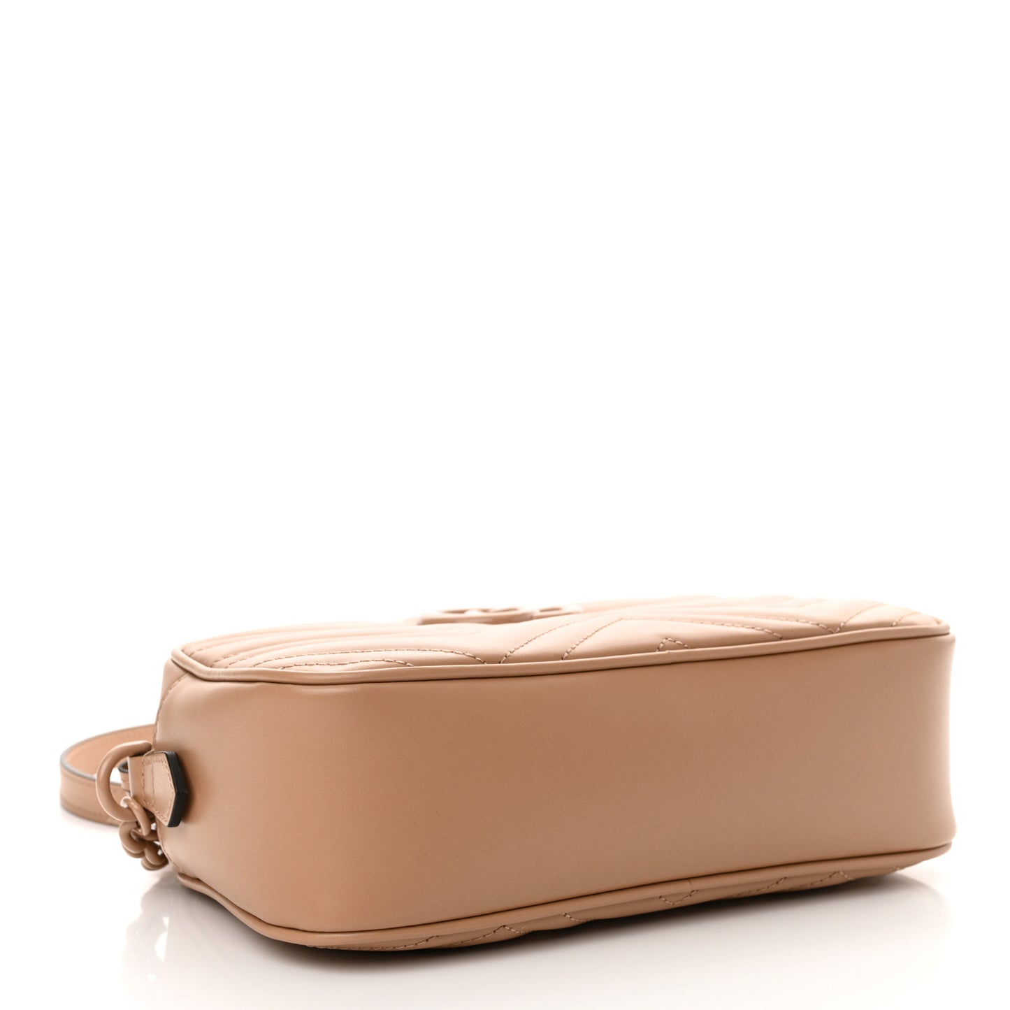 Calfskin Matelasse Monochrome Small GG Marmont Chain Shoulder Bag Camelia