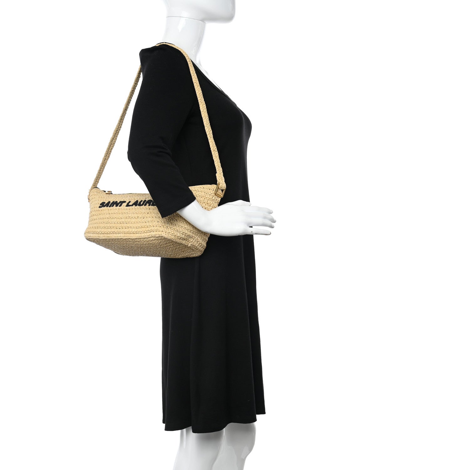 Saint Laurent Raffia Le Crossbody Naturel 2 of 10