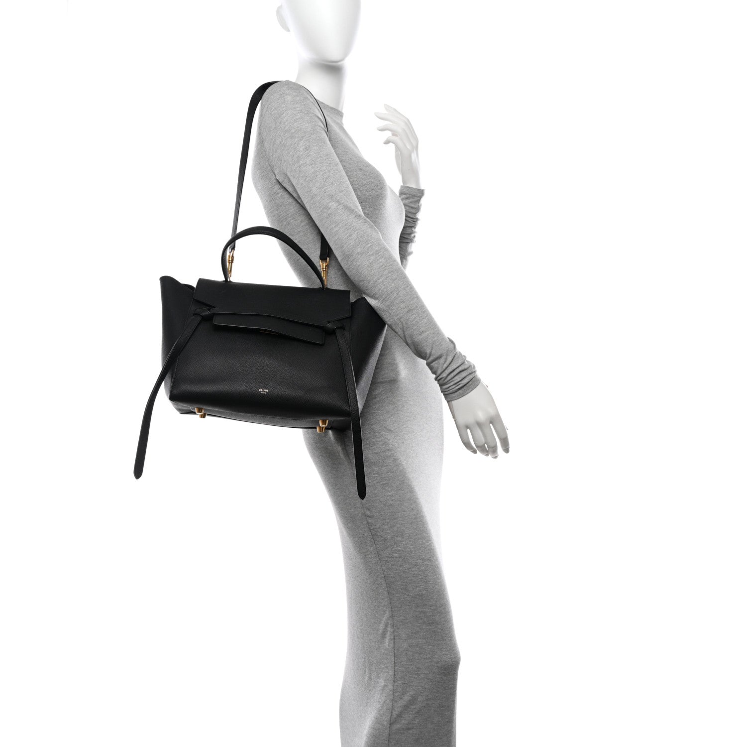 Celine Grained Calfskin Mini Belt Bag Black 2 of 12