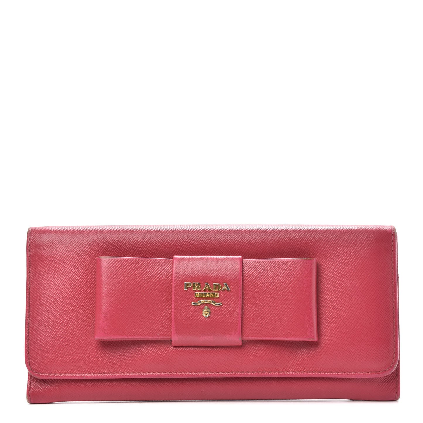 Saffiano Bow Continental Wallet Peonia