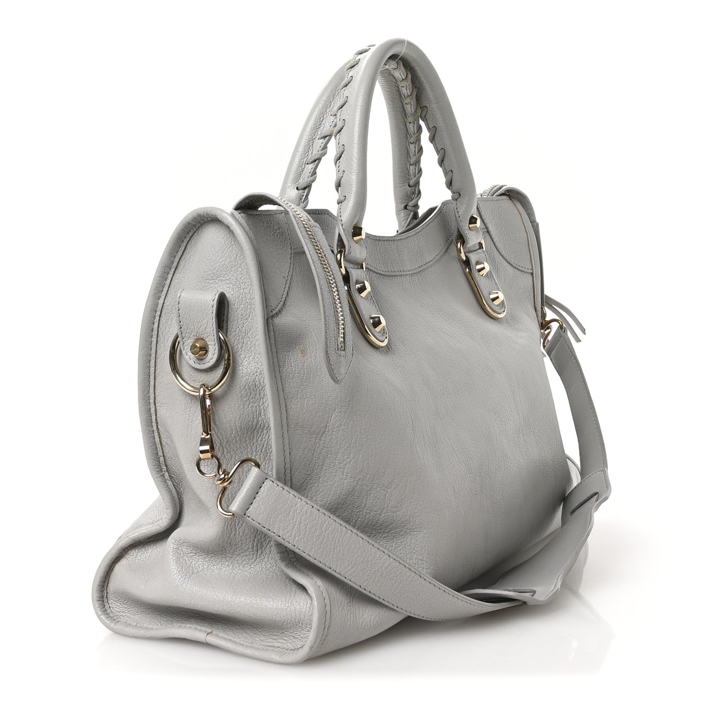 Chevre Gold Metallic Edge Hardware City Gris Glace