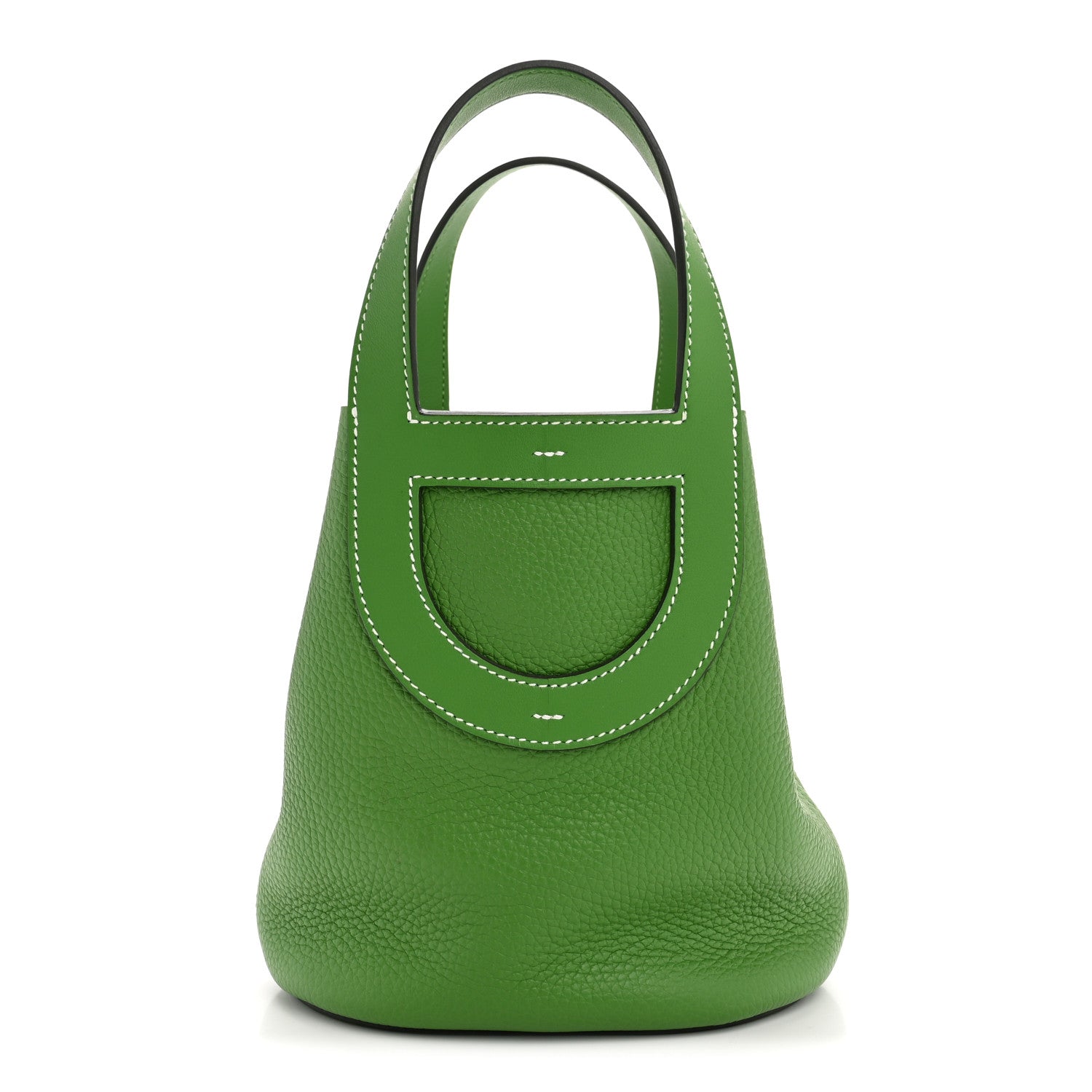 Hermes Taurillon Clemence Swift In-The-Loop 18 Bag Vert Yucca