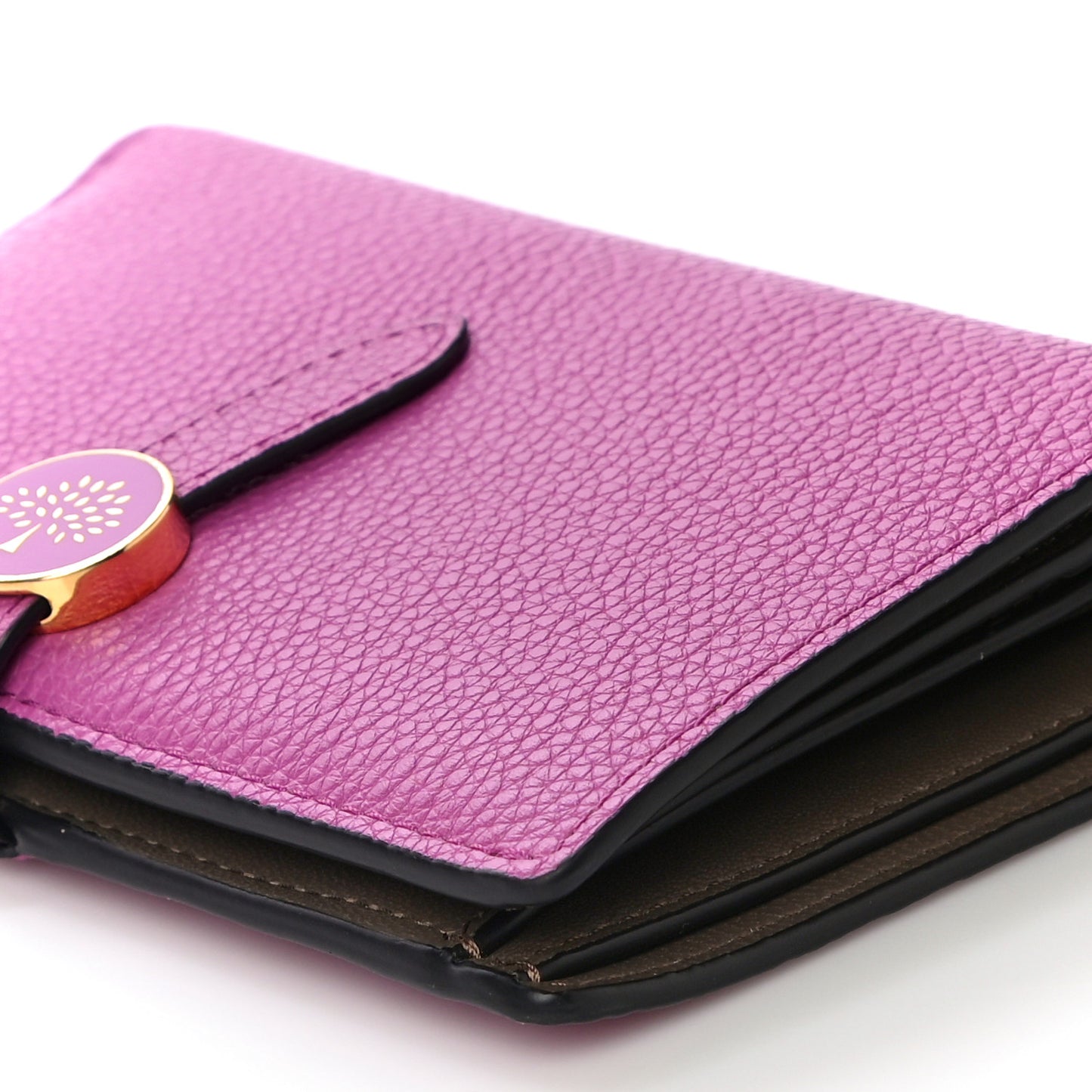 Cross Grain Calfskin Tree Wallet Pink