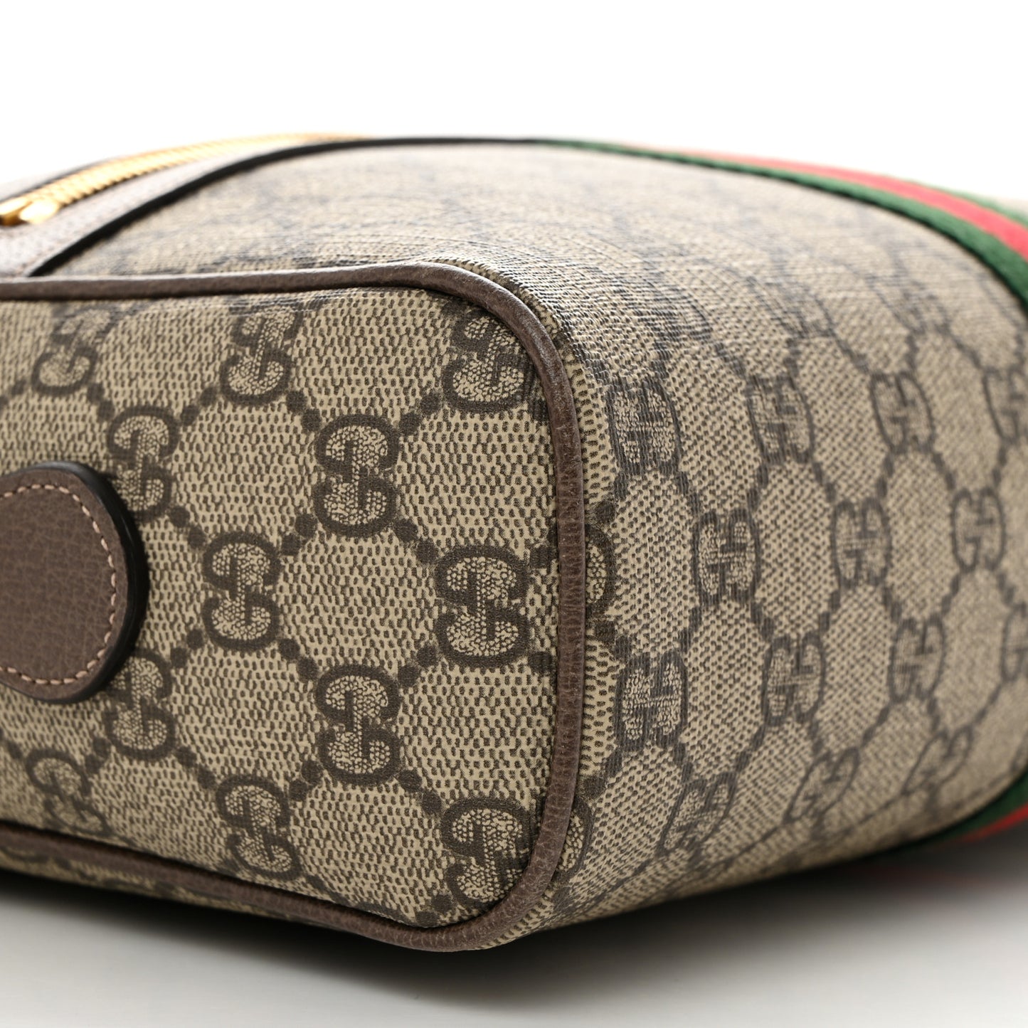 GG Supreme Monogram Web Small Ophidia Shoulder Bag Brown