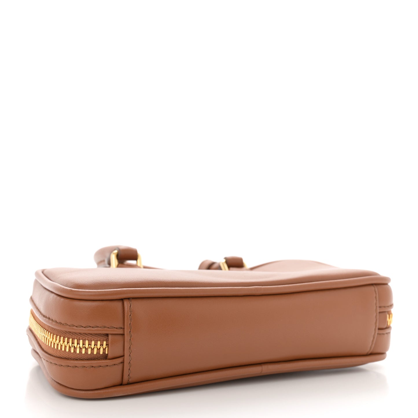 Calfskin Mini Arcadie Top Handle Bag Cognac