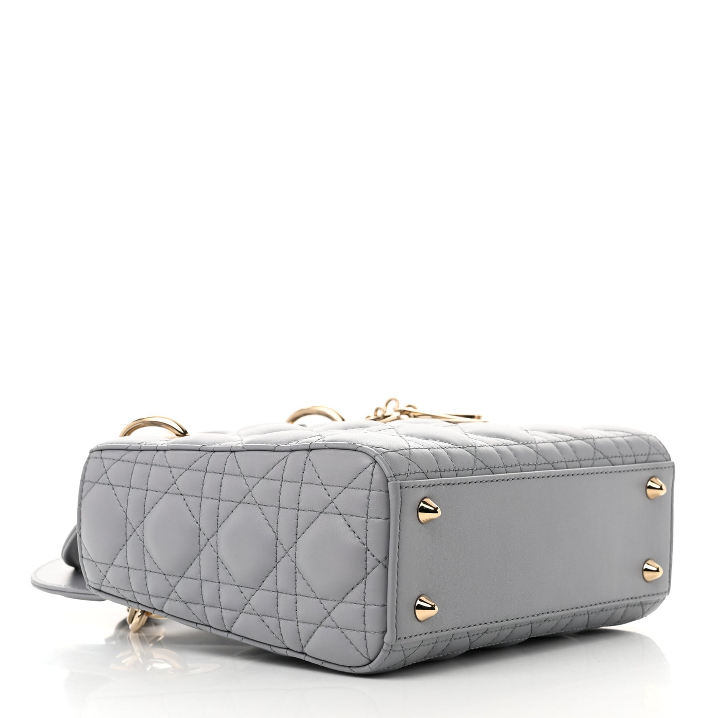 Lambskin Cannage Small My ABCDior Lady Dior Grey