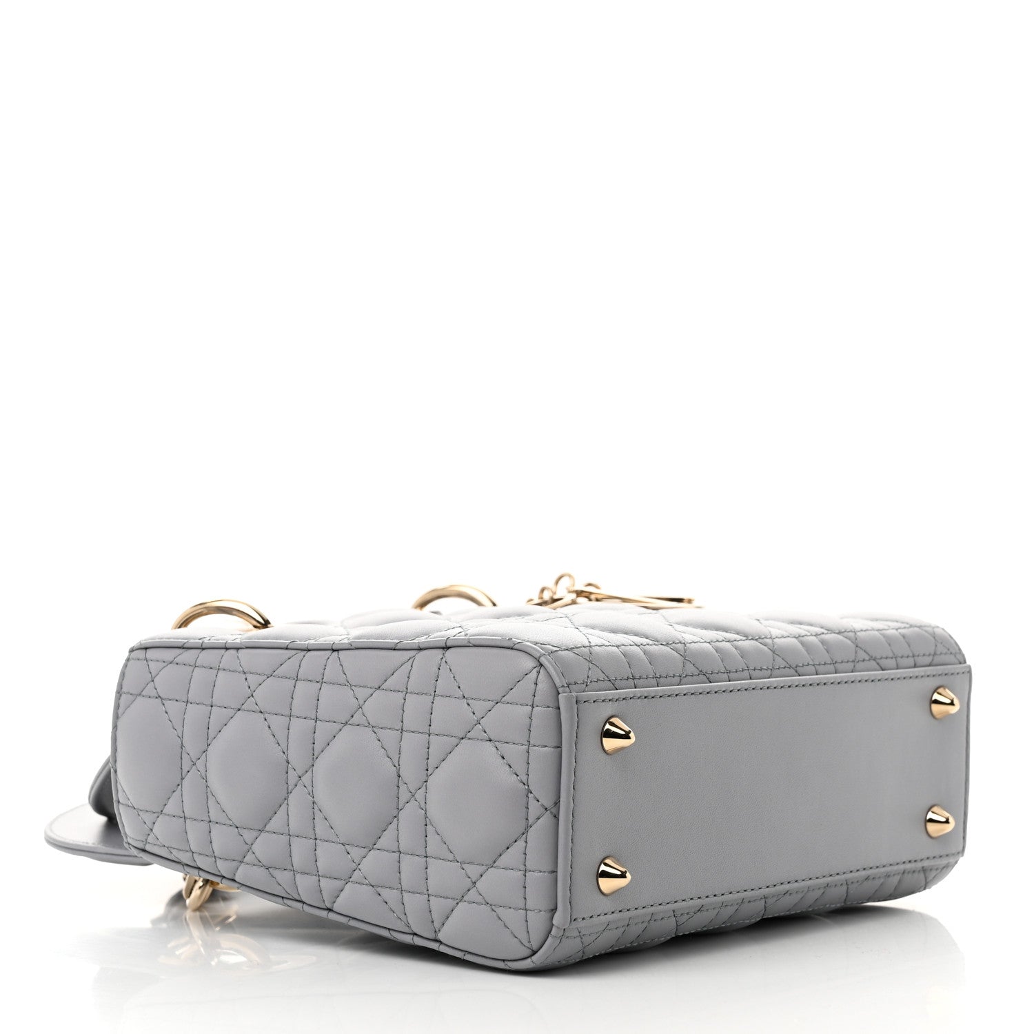 Christian Dior Lambskin Cannage Small My ABCDior Lady Dior Grey 4 of 10