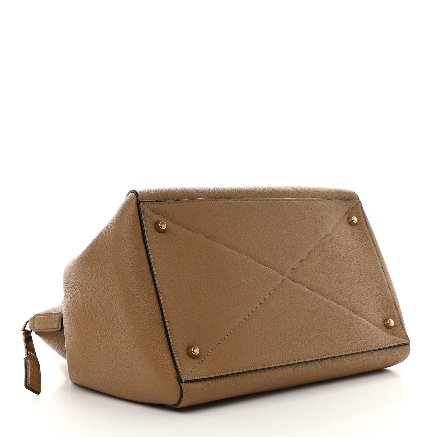 Textured Calfskin Large Incognito Satchel Cappuccino