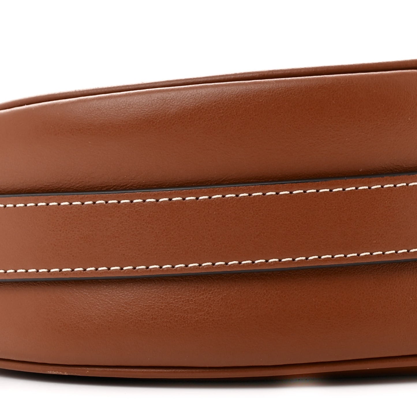 Smooth Calfskin Medium Strap Ava Shoulder Bag Tan