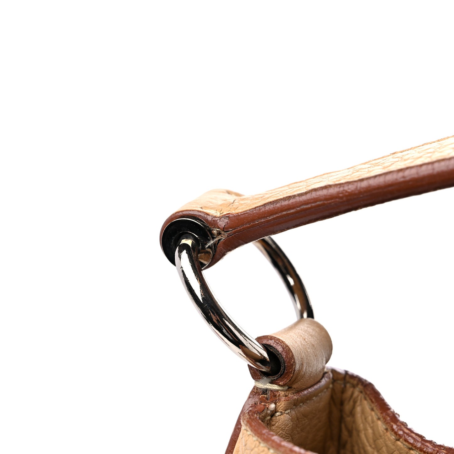 Vitello Daino Buckle Shoulder Bag Sabbia