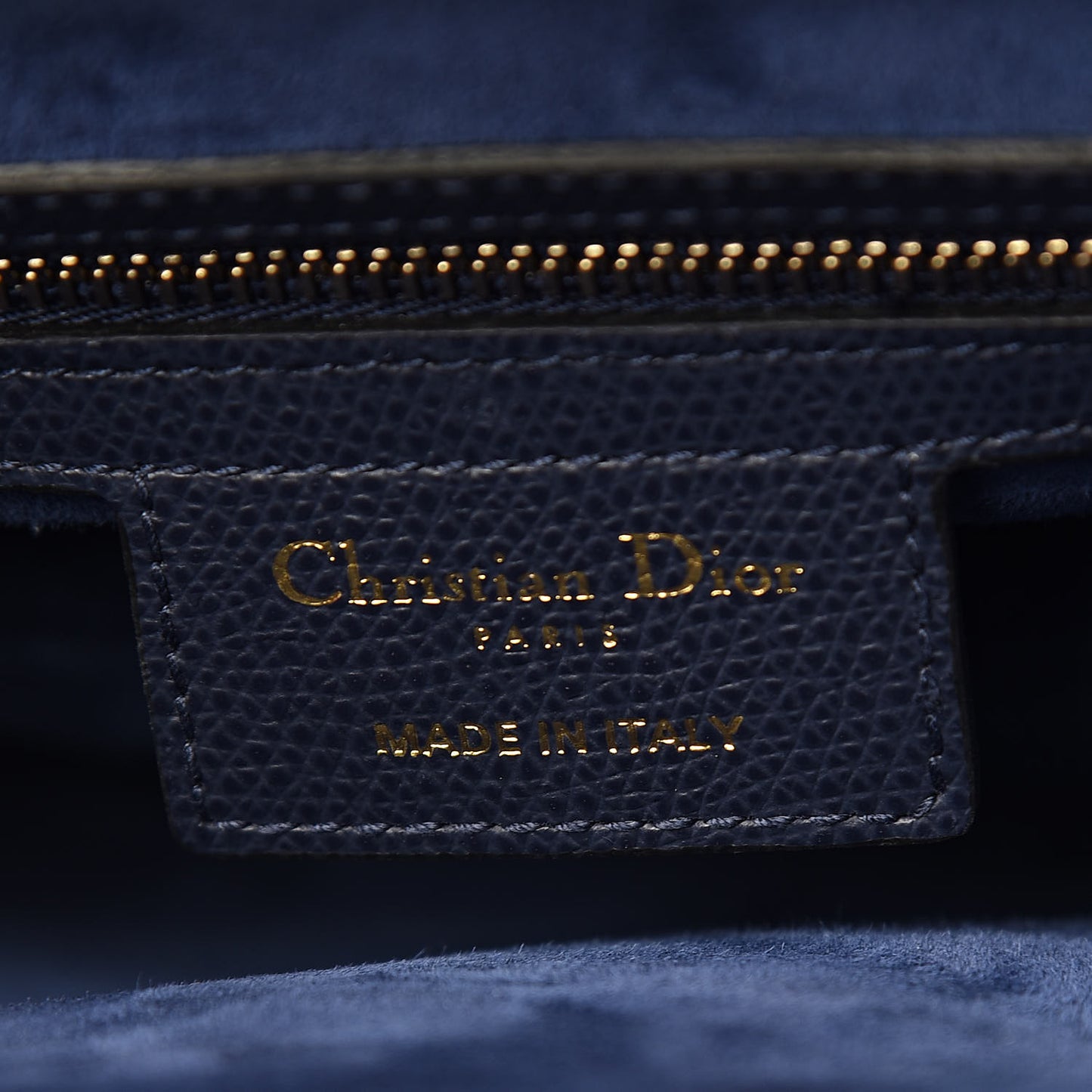 Grained Calfskin Saddle Bag Navy