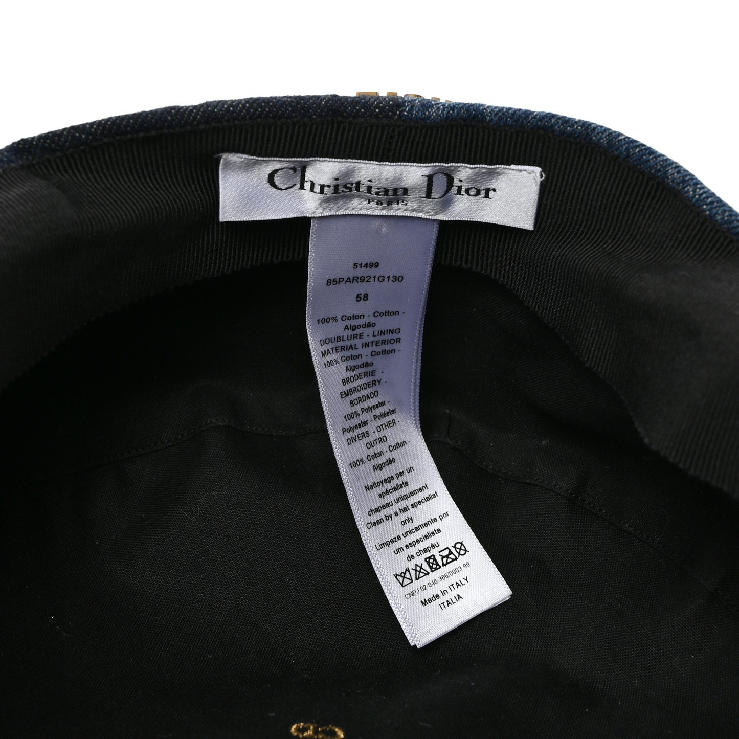 Denim Cap Hat 58 Blue