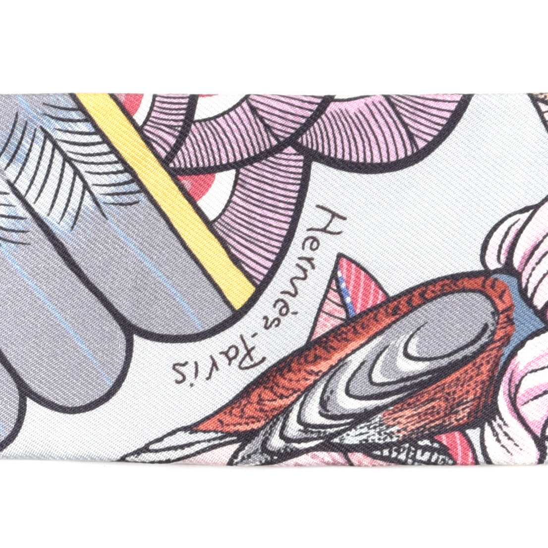 Hermes Silk Tree Of Song Twilly Bleu Pale Rose Blue Jean 4 of 5