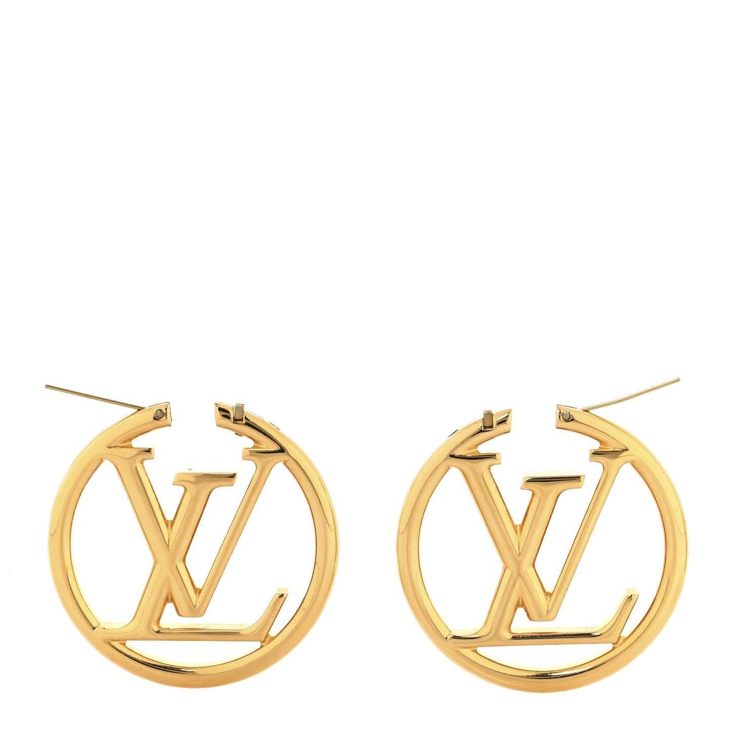 Metal Louise Hoop Earrings Gold