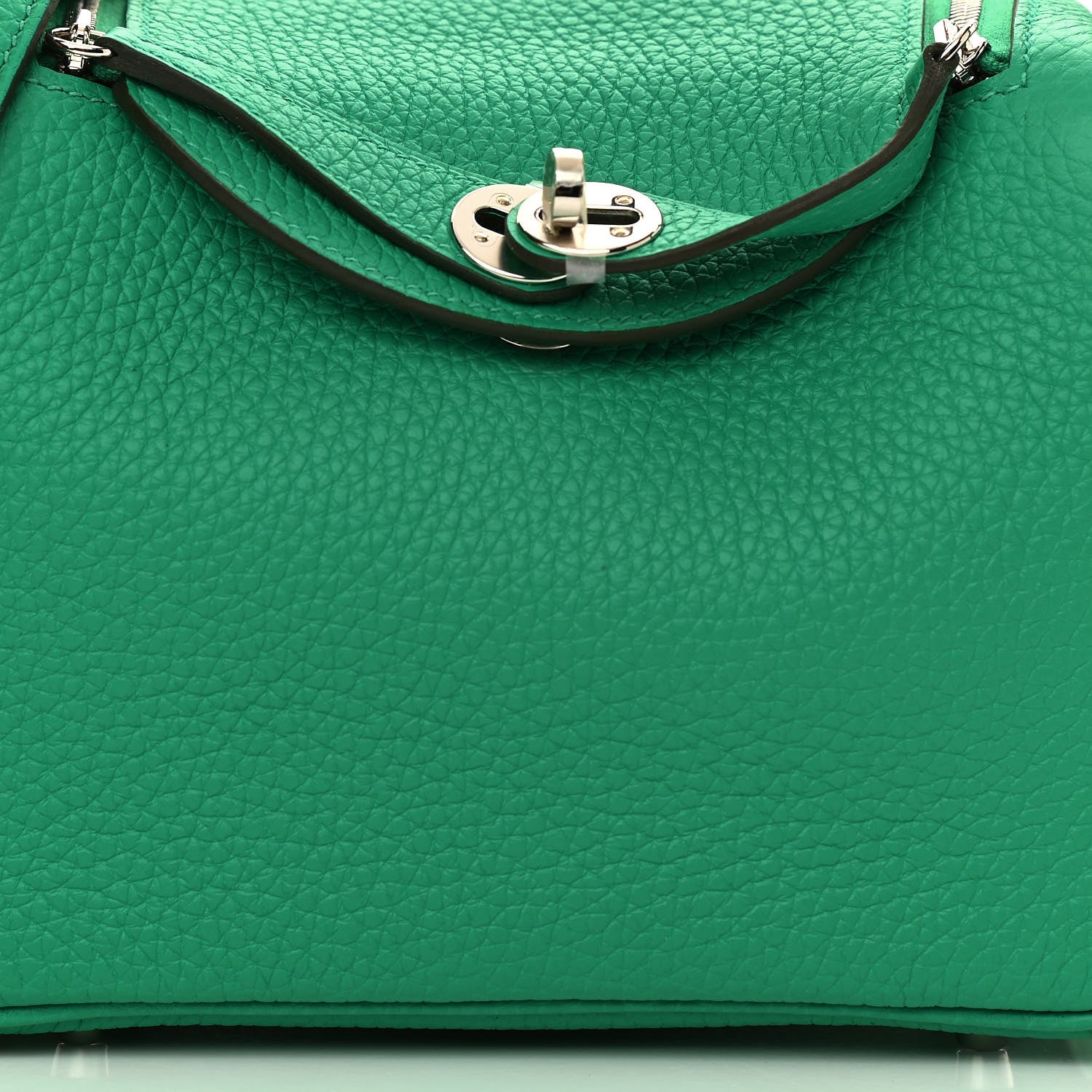 Hermes Taurillon Clemence Mini Lindy 20 Menthe 8 of 11