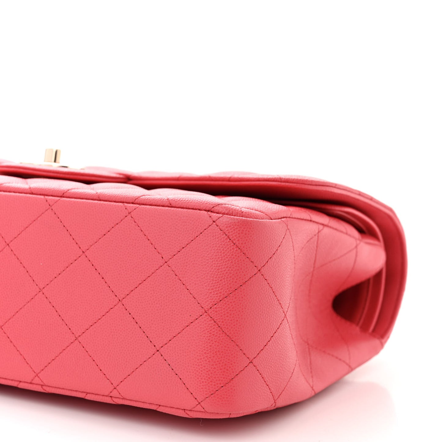Caviar Quilted Jumbo Double Flap Dark Pink