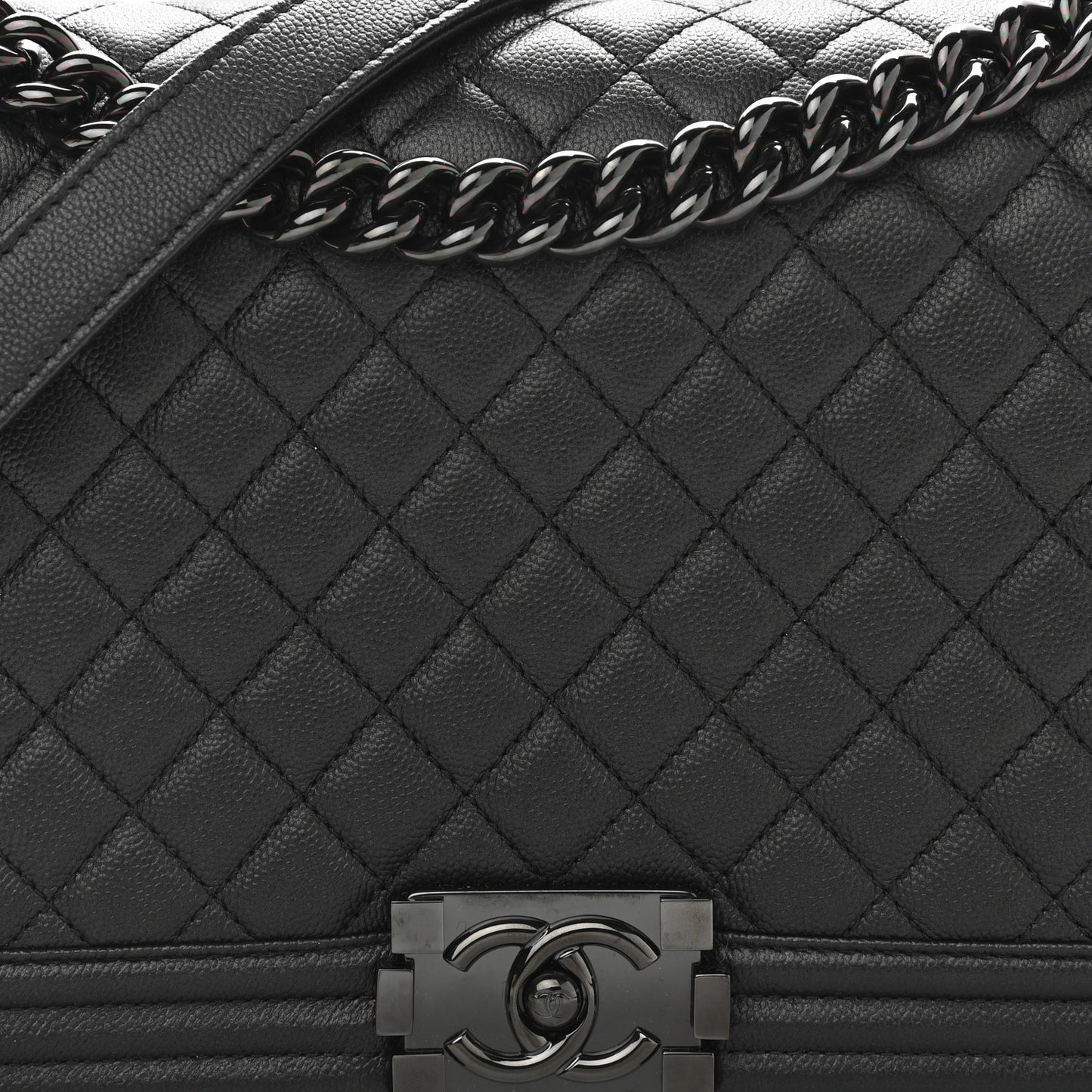 Caviar Quilted New Medium Boy Flap So Black