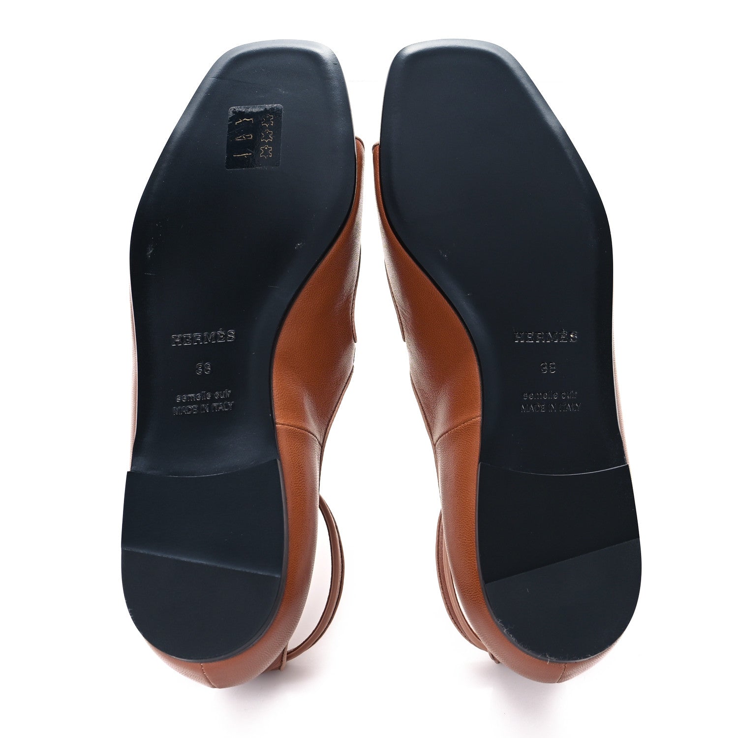 Hermes Goatskin Kirsten Sandals 38 Marron Glaise 6 of 10