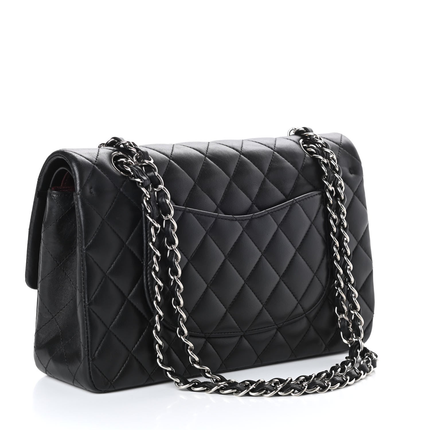 Chanel Lambskin Quilted Medium Double Flap Black 3 of 10