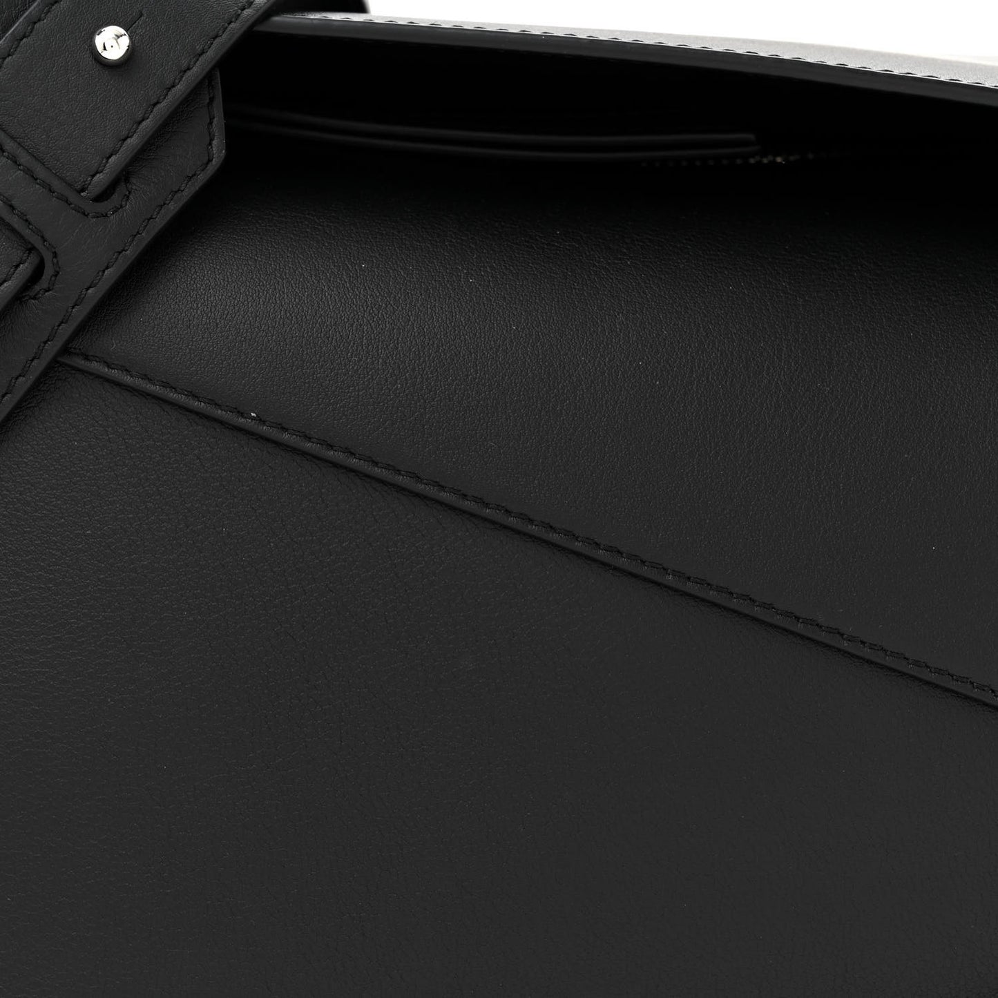 Calfskin Medium Puzzle Edge Bag Black