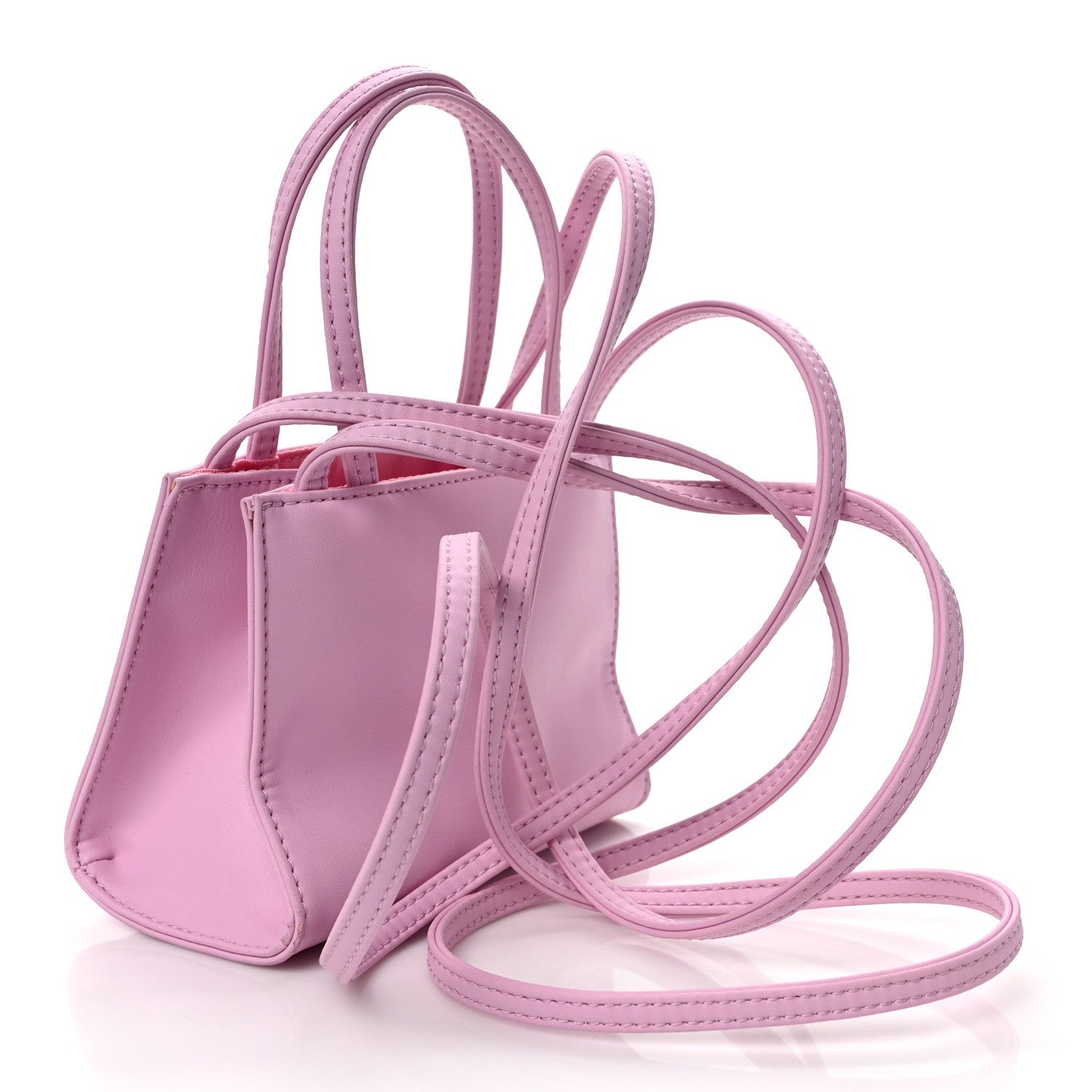 Telfar Vegan Leather Small Shopping Bag Bubblegum 3 of 8