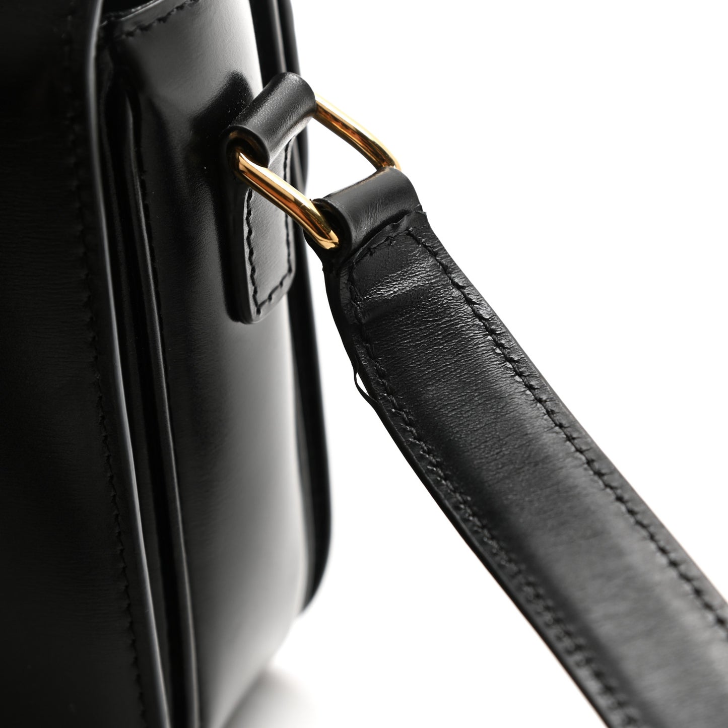 Shiny Calfskin Medium Triomphe Black