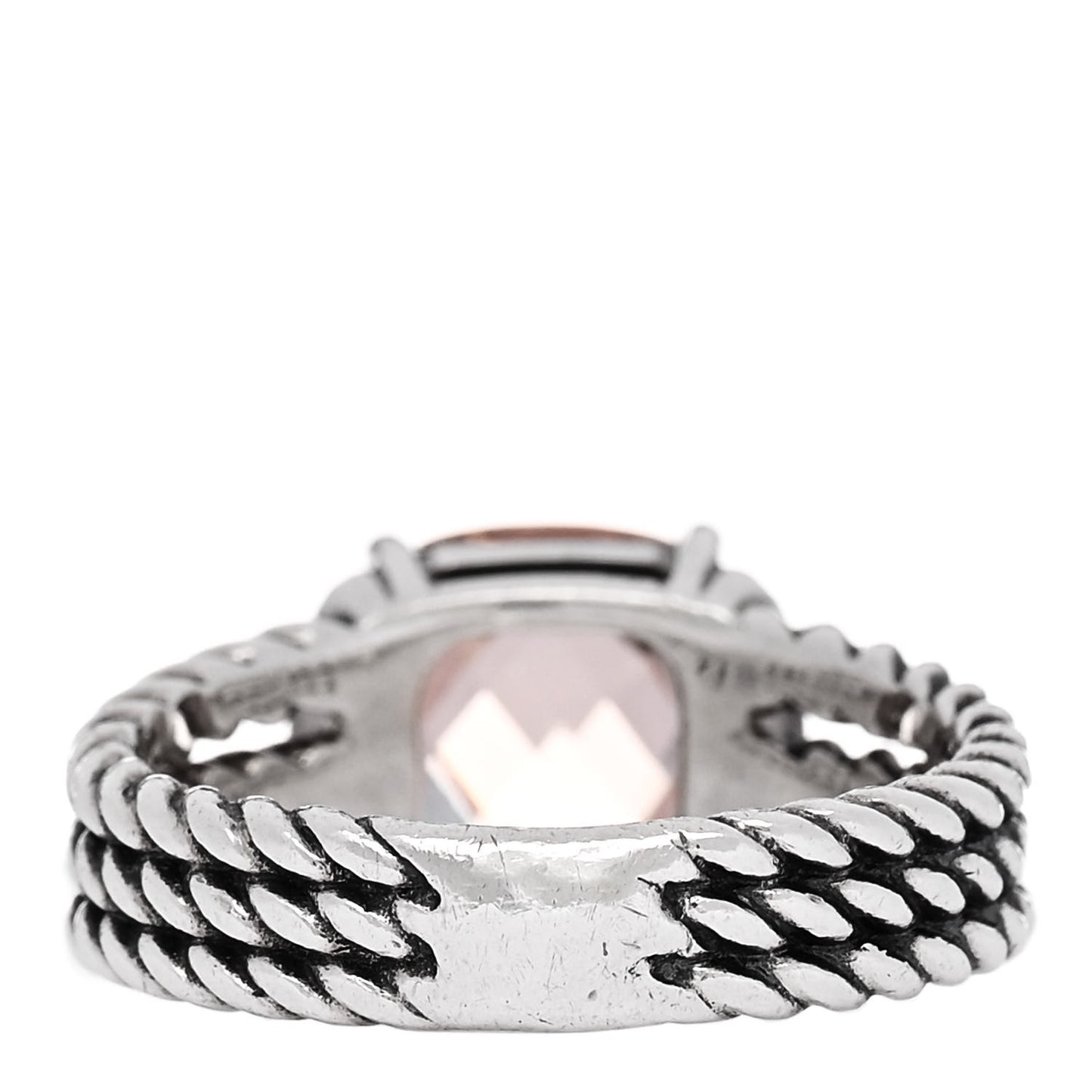 Sterling Silver Diamond Morganite 10mm Petite Wheaton Ring 53 6.25