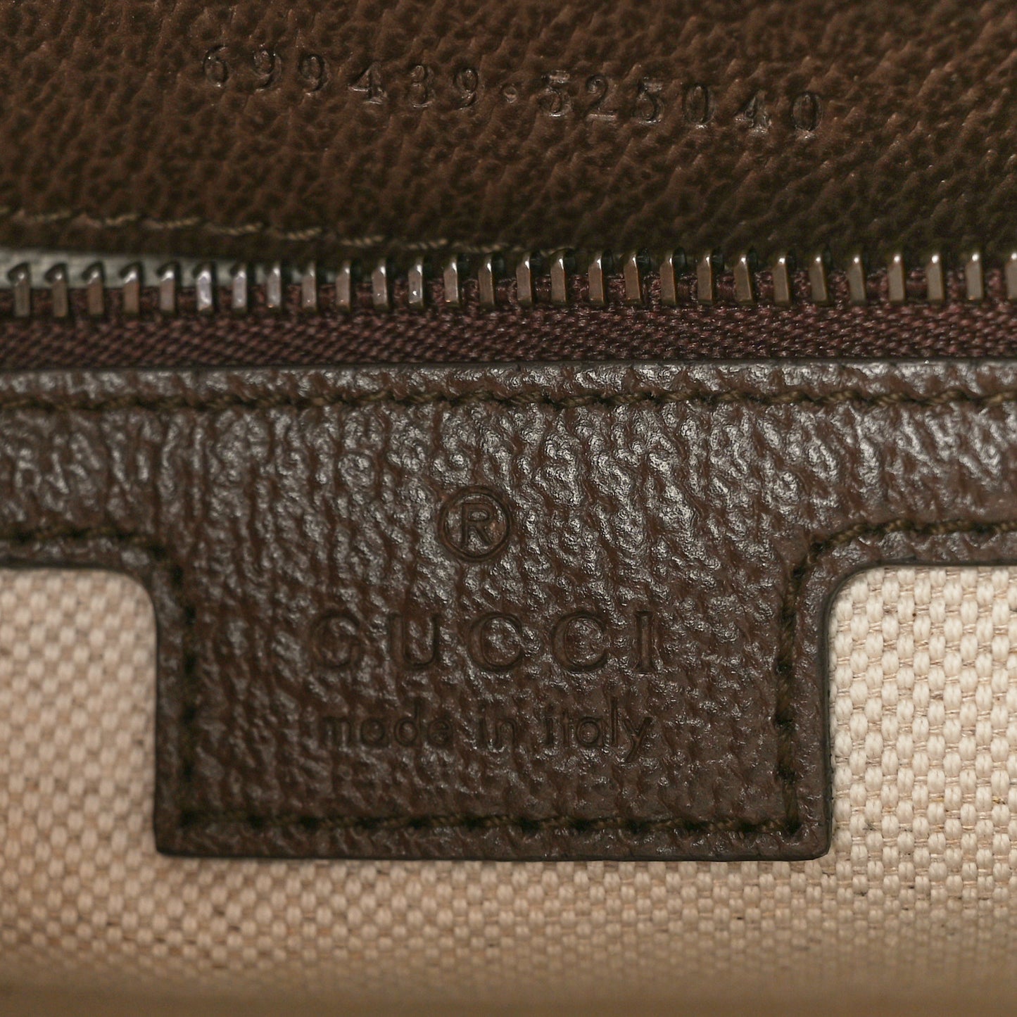 GG Supreme Monogram Textured Dollar Calfskin Web Ophidia Wristlet Shoulder Bag Beige Ebony New Acero