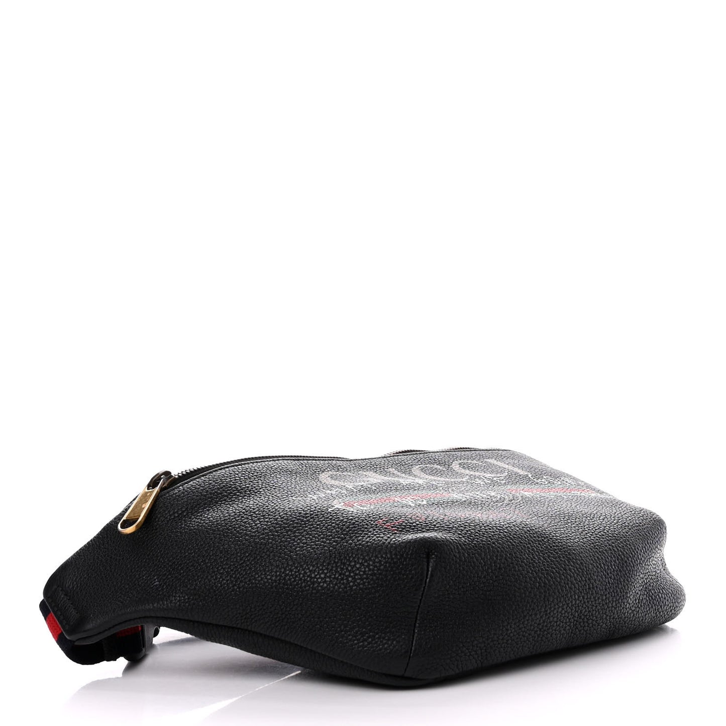 Grained Calfskin Coco Capitan Logo Belt Bag Black