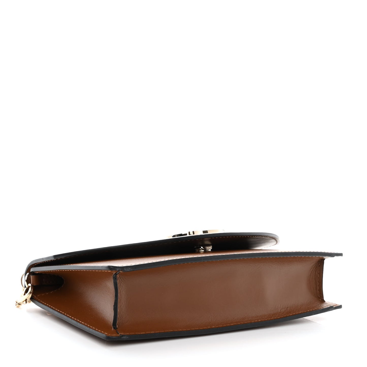 Metallic Calfskin Loubi54 Crossbody Clutch Biscotto