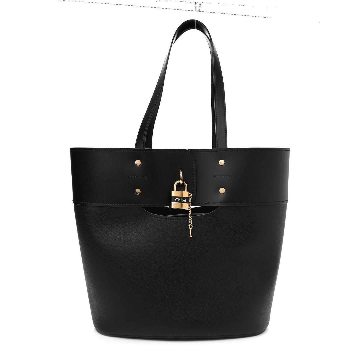 Smooth Grained Calfskin Medium Aby Tote Black