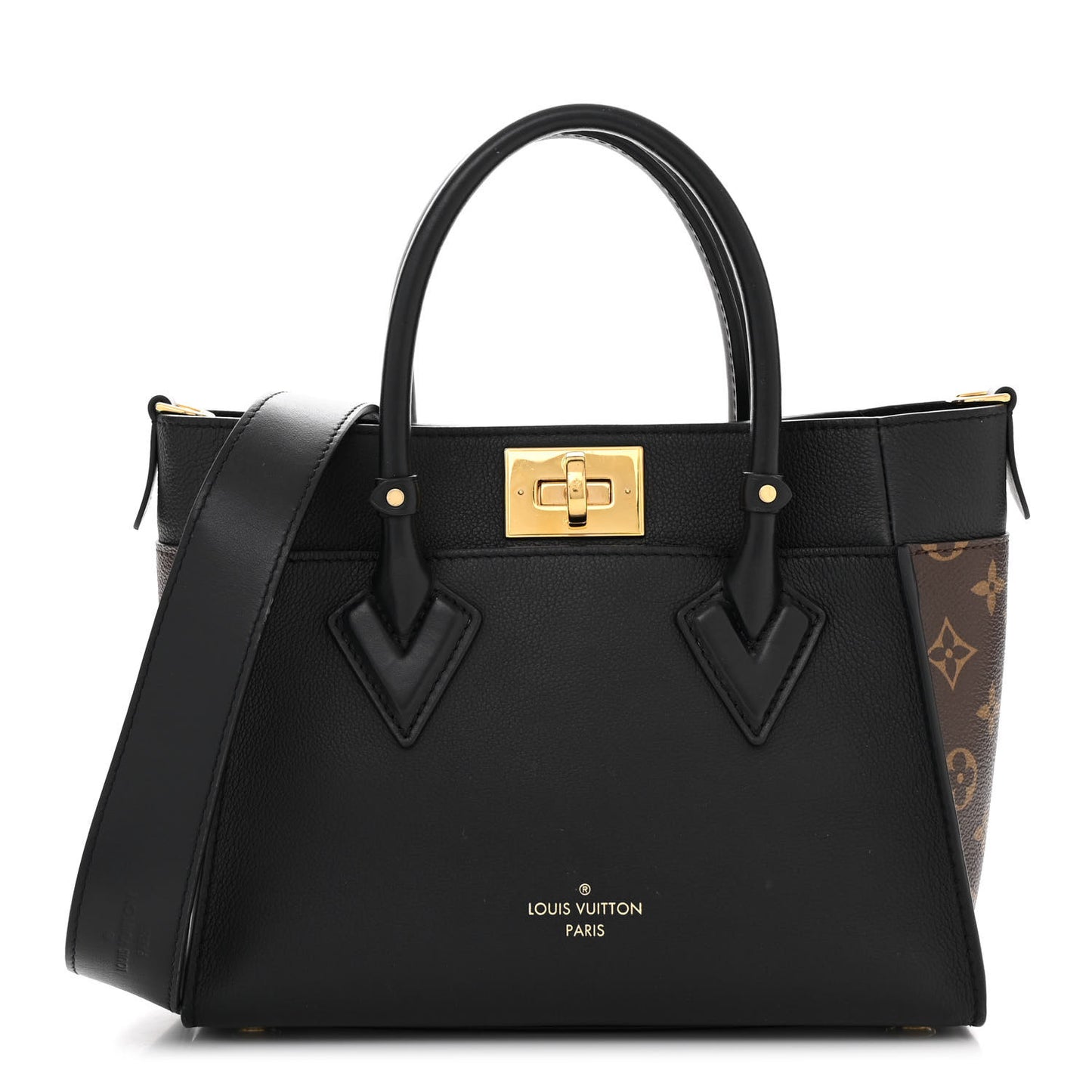 Calfskin Monogram On My Side PM Black