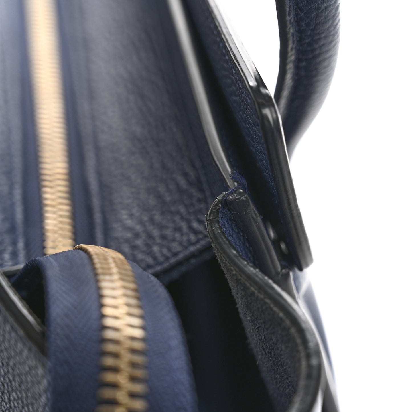 Drummed Calfskin Micro Luggage Marine