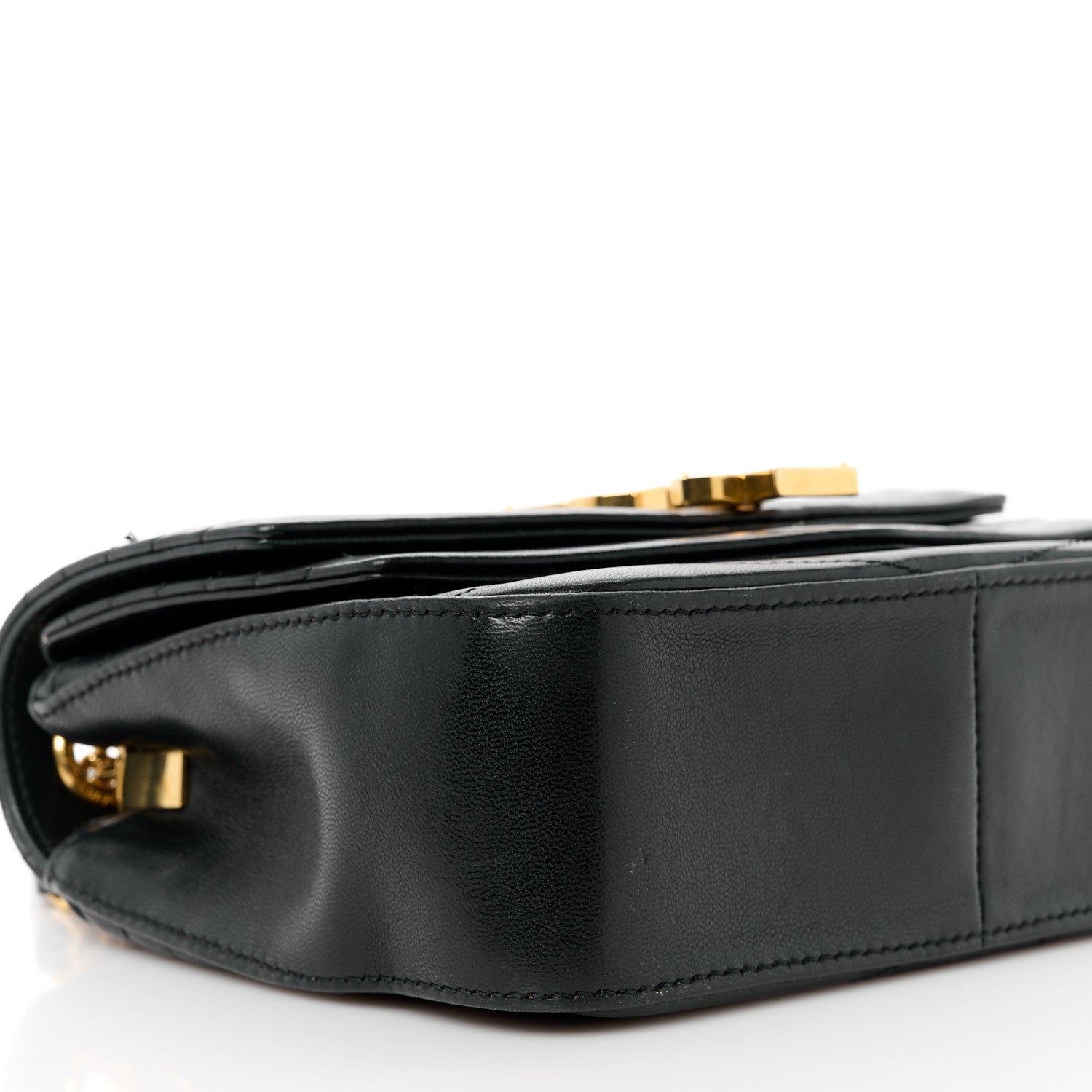 Saint Laurent Lambskin Matelasse Chevron Monogram Small Sulpice Bag Black 11 of 14