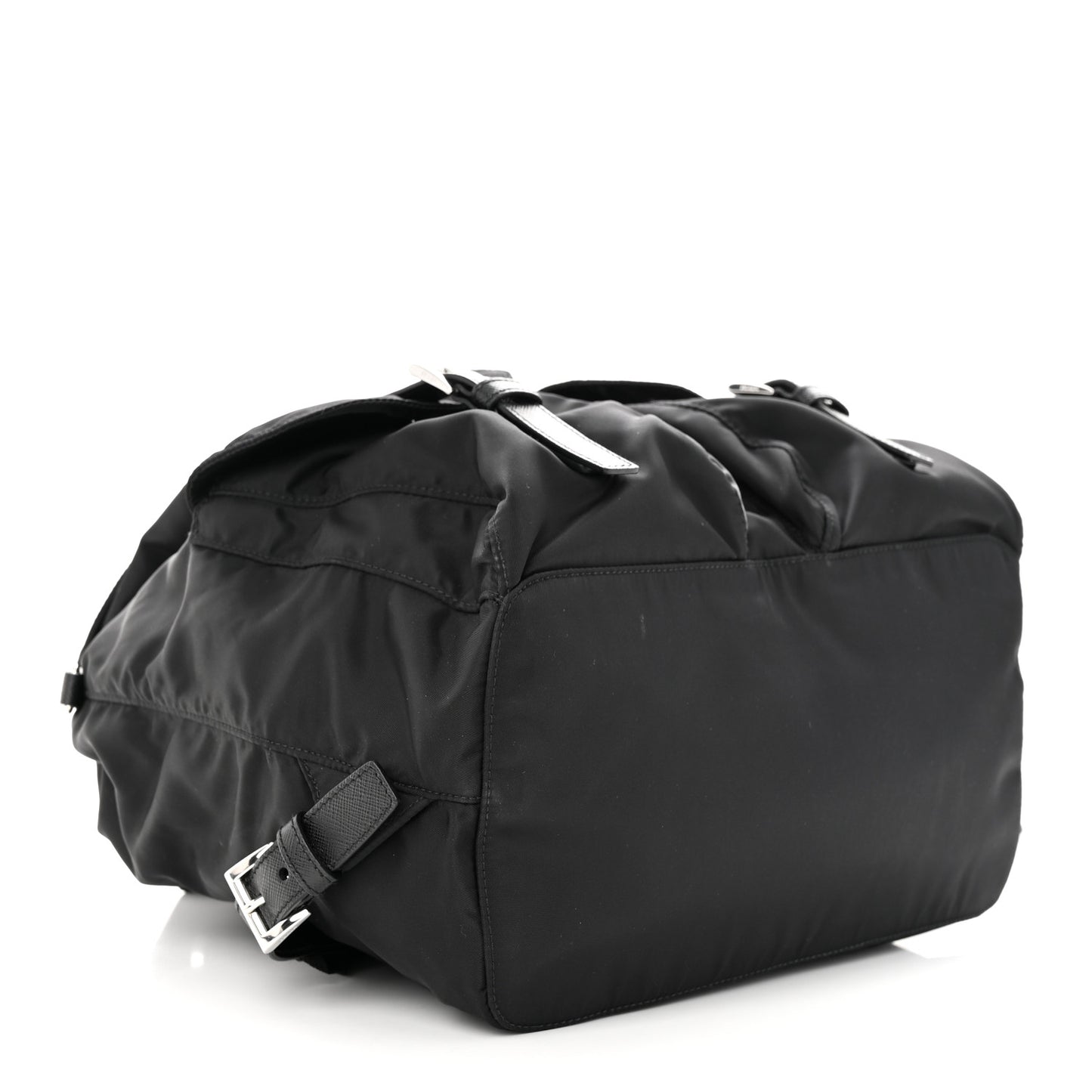 Re-Nylon Saffiano Medium Backpack Black