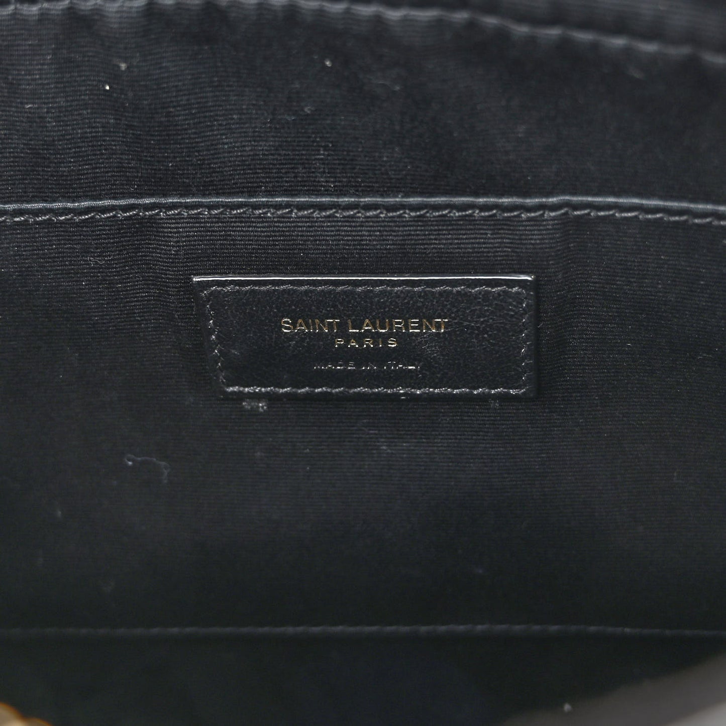 Patent Calfskin Crocodile Embossed Monogram Lou Camera Bag Black