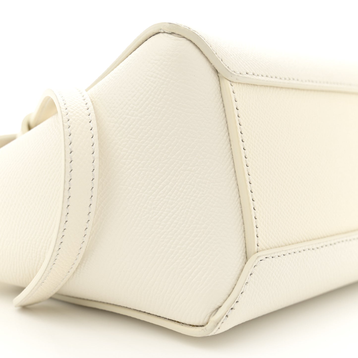 Grained Calfskin Nano Belt Bag Chalk